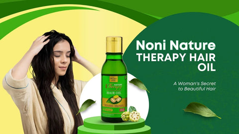 Noni Hair Oil helps women with hair growth & dandruff relief