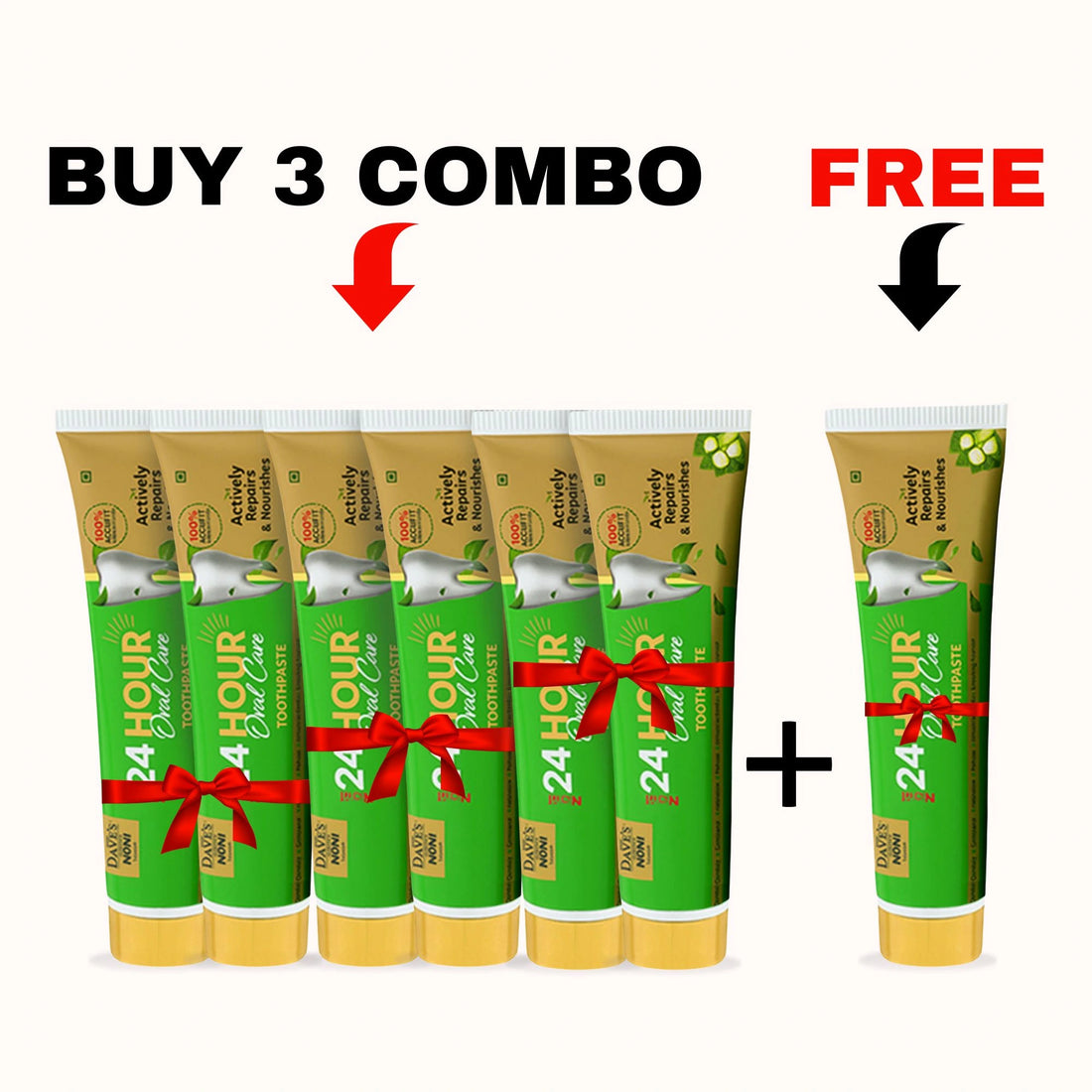 Buy 3 Toothpaste Combo (6 toothpaste) get 1 free