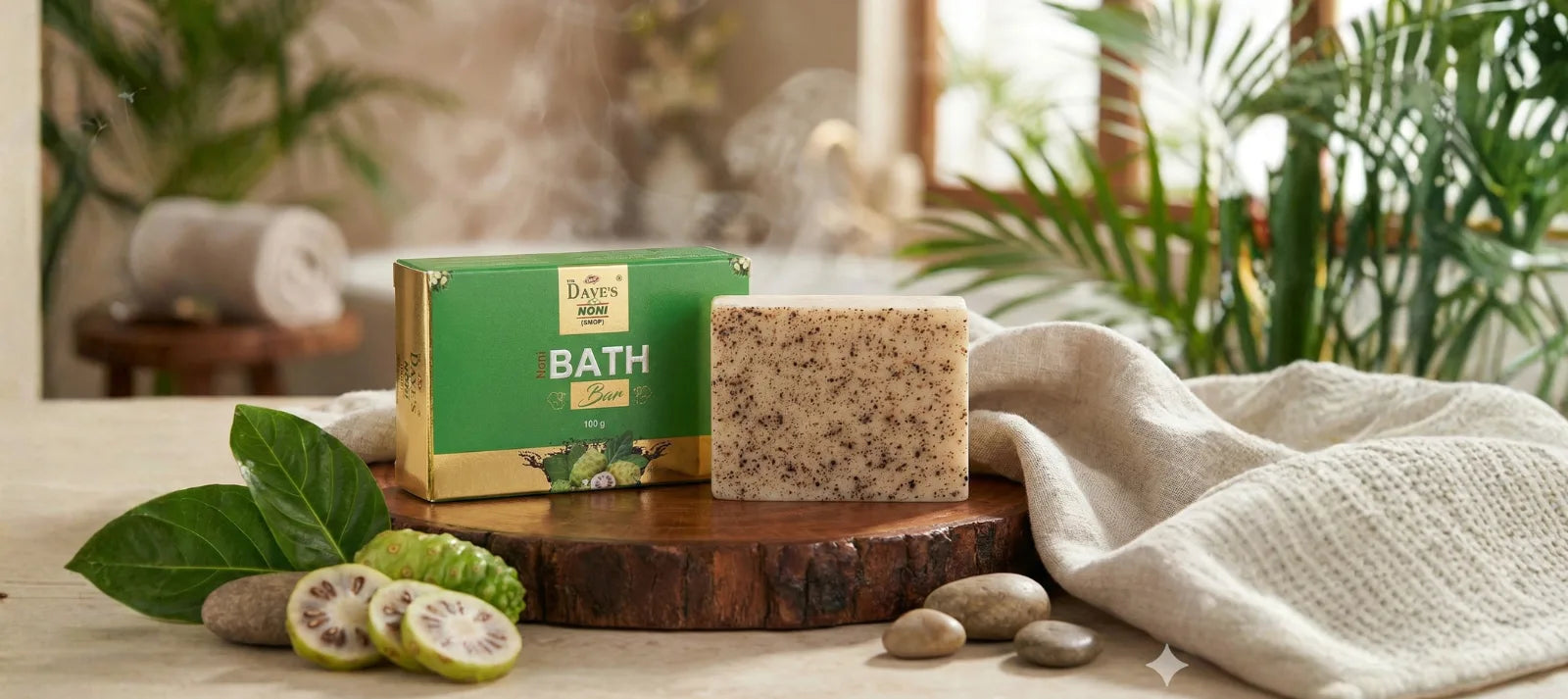 noni bath bar soap banner