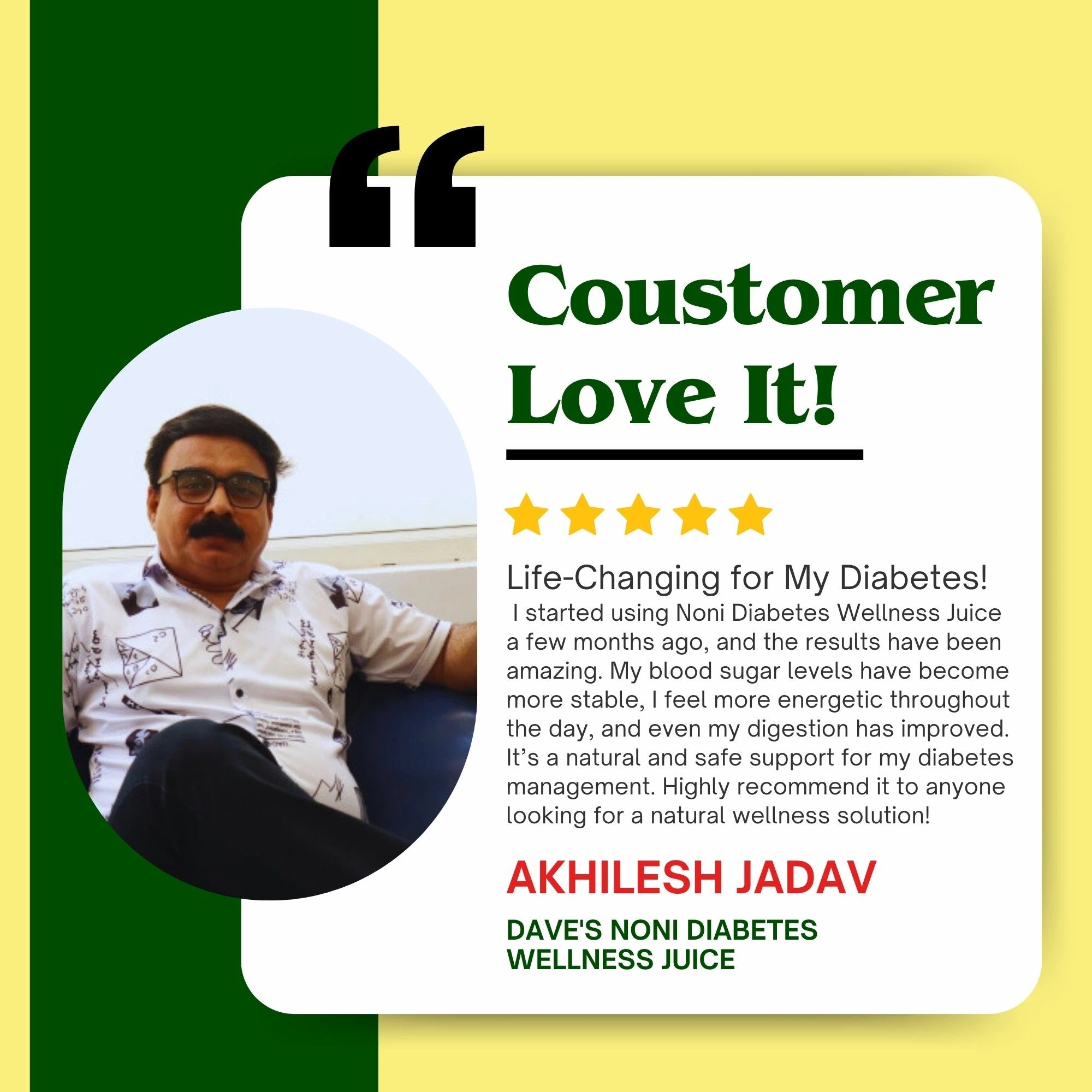 Noni Diabetes Wellness Juice coustomer review