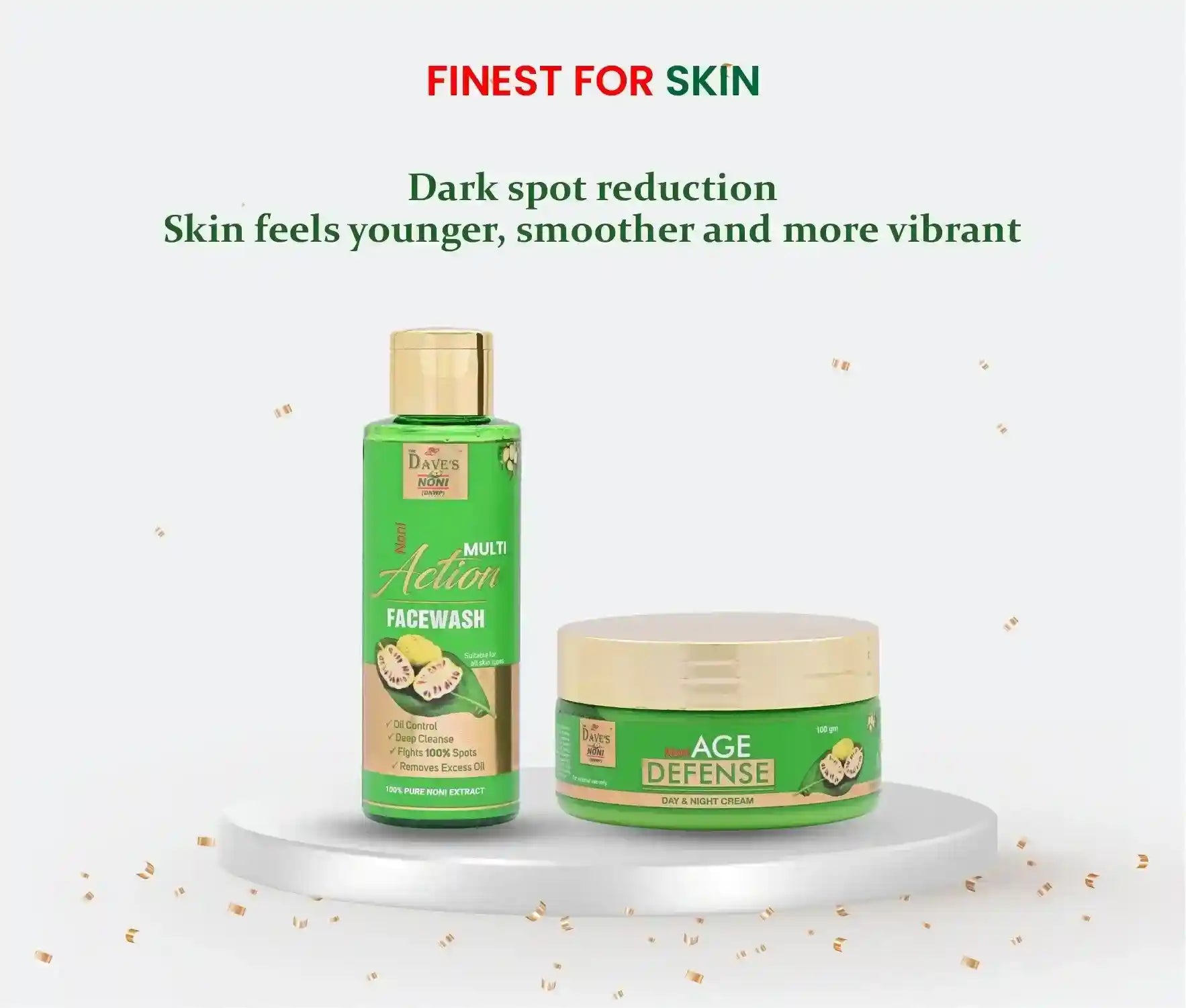 Noni Multi-Action Face Wash + Noni Age Defense Skin Cream (For All Skin Types)
