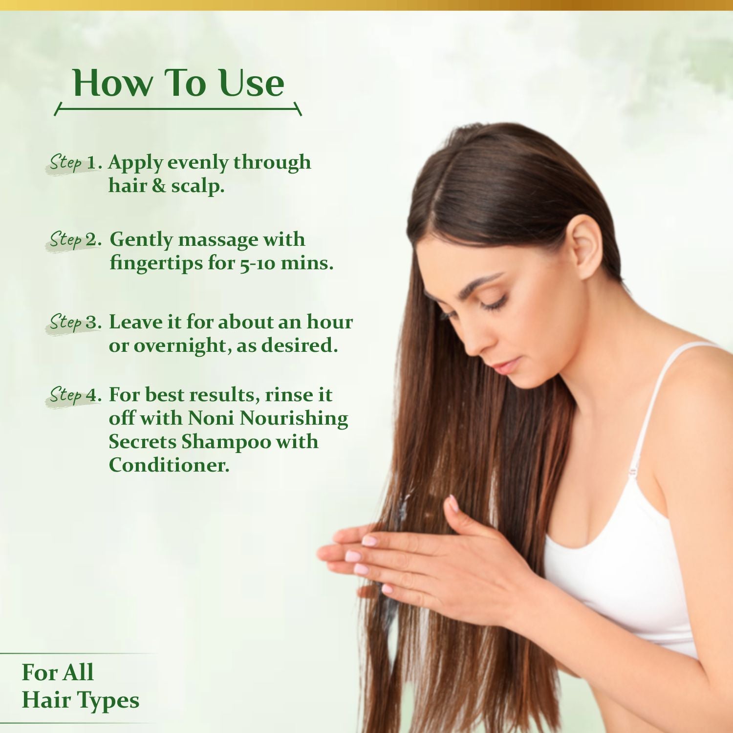 How to use Noni Nature Therapy Hair Oil