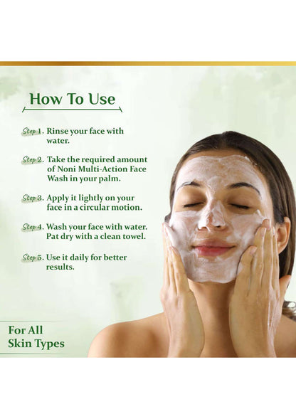 how to use noni face wash