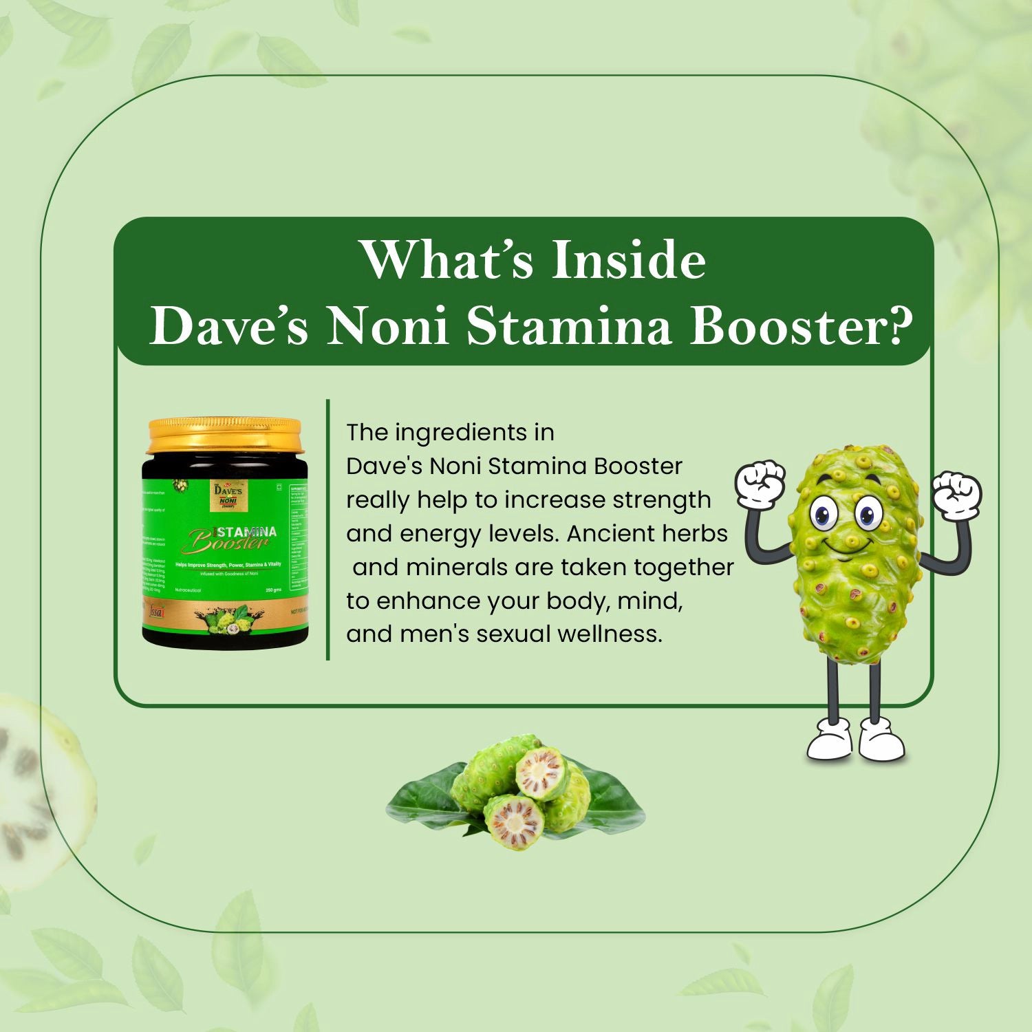 Daves Noni stamina Booster ingredients