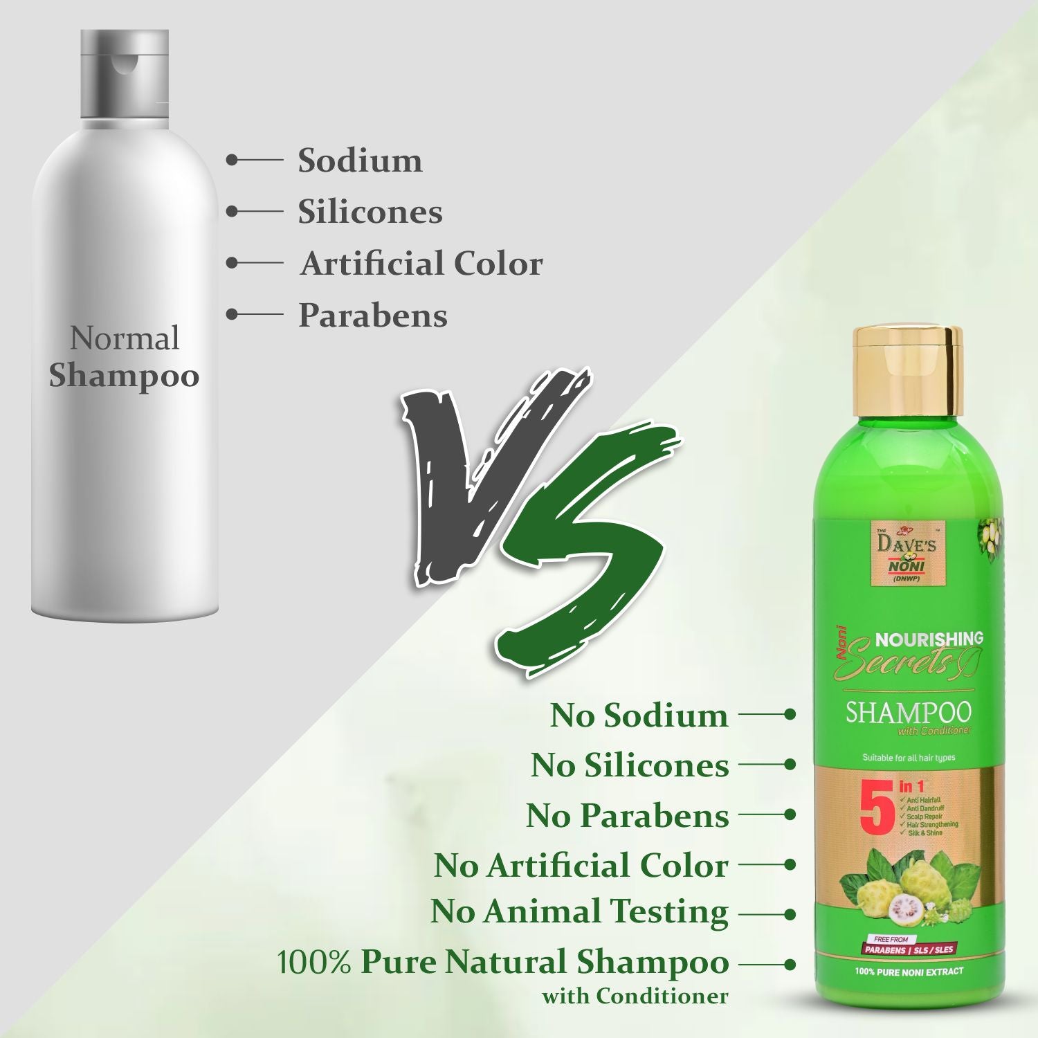 Chemical Free Noni Nourishing Secret Shampoo With Conditioner