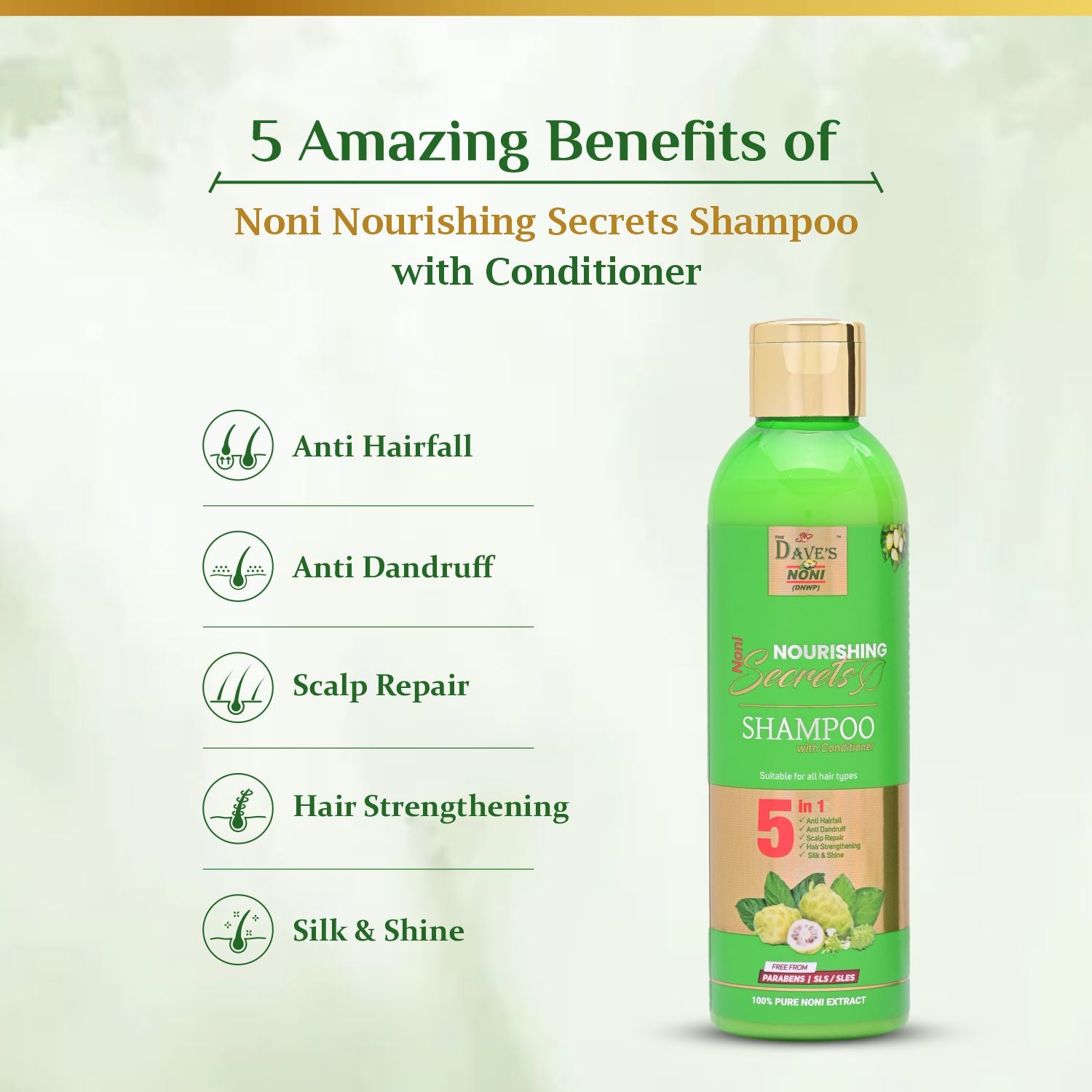 Benefits of Noni Nourishing Secret Shampoo With Conditioner