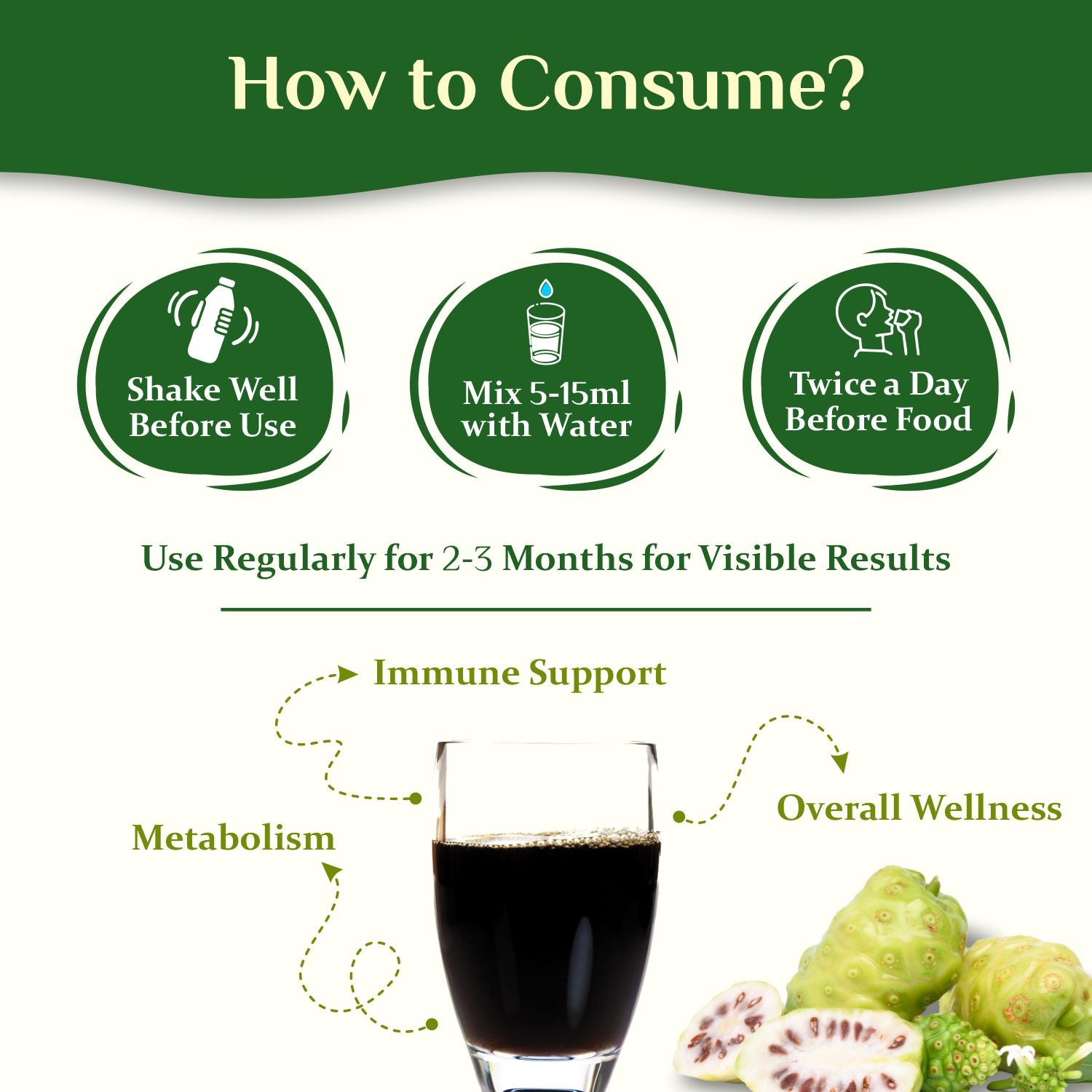 How to consume noni 365 wellness drink?
